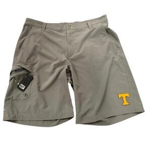 Columbia PFG Omnishield 38 TN Volunteers Shorts Attached Bottle Cap Remover EUC